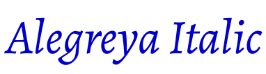 Alegreya Italic шрифт